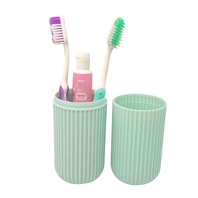 HIMJA Multipurpose Capsule Shape Toothbrush Holder, Portable Toothbrush Case for Travel, Bathroom & Kitchen Organizer [Multicolor, Pack of 1] - Image 2