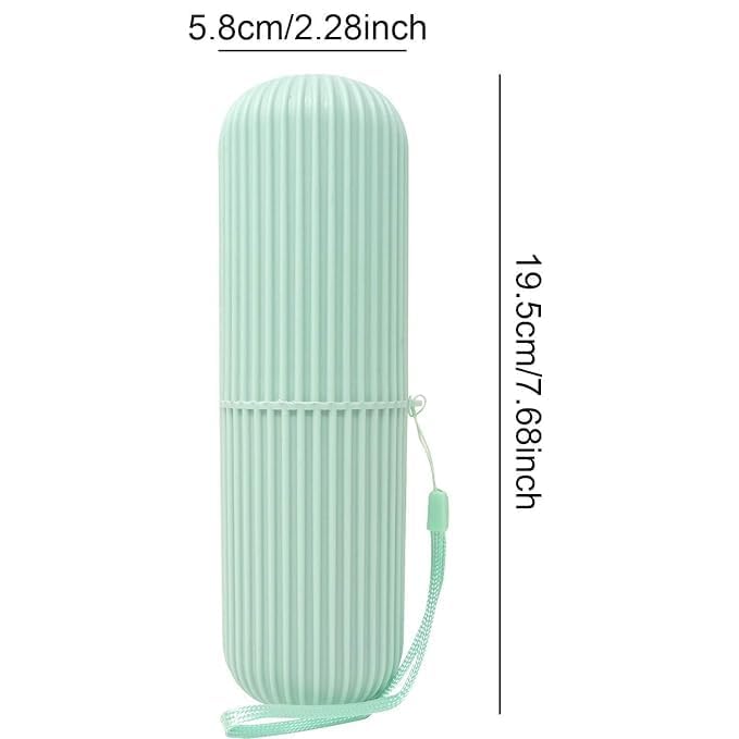 HIMJA Multipurpose Capsule Shape Toothbrush Holder, Portable Toothbrush Case for Travel, Bathroom & Kitchen Organizer [Multicolor, Pack of 1] - Image 4