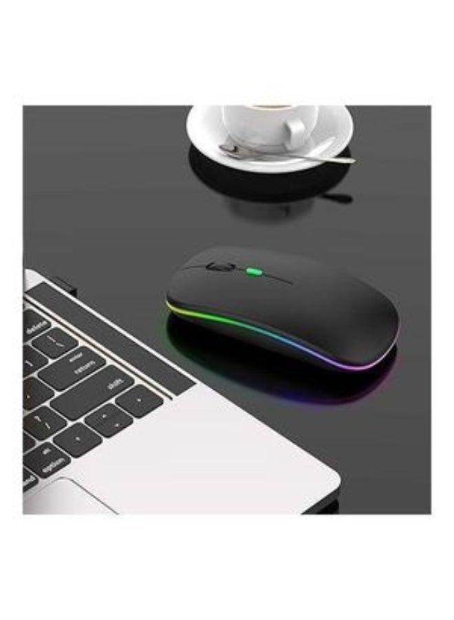 جاما ماوس HD W10 لاسلكي مزدوج الوضع | بلوتوث + 2.4 جيجاهرتز | قابل لإعادة الشحن | إضاءة RGB | تصميم صامت ومريح | متوافق مع Windows وmacOS وLinux وChrome OS - Image 5