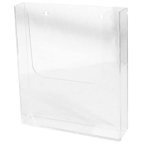 STOBOK Wall Mounted File Holder 6.57X6.45X1.65In Clear Acrylic Document Organizer Rack for Office Desk Paper and Magazine Storage - Image 1