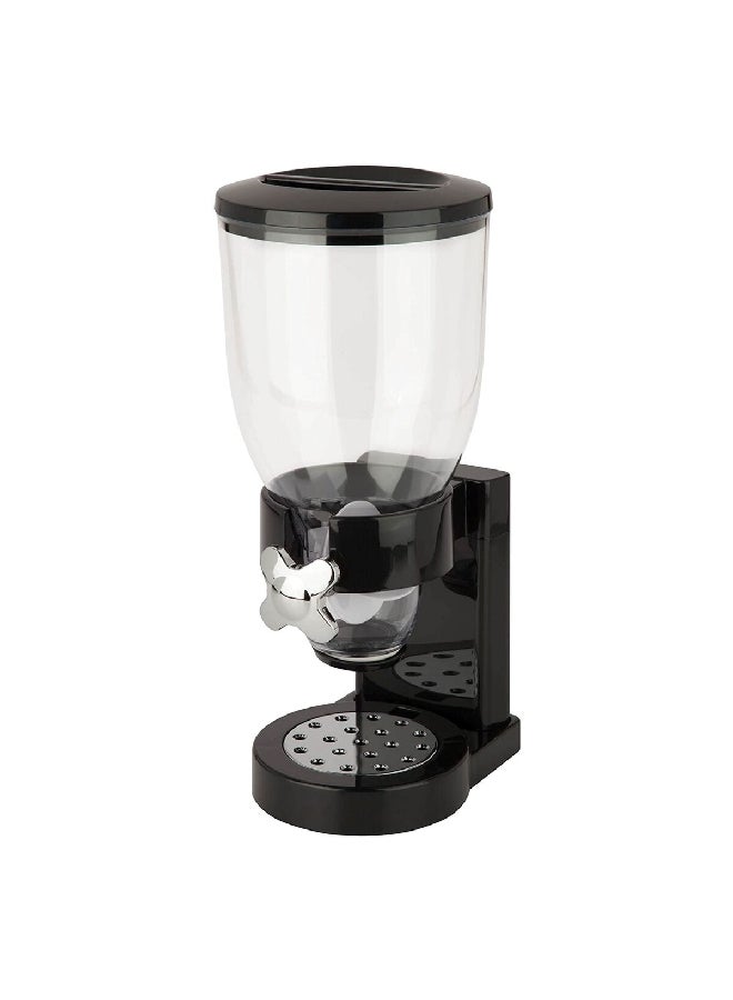 ZevrO Durable Plastic Indispensable Single Cereal Dispenser Black and Clear 3.5 L KCH-06114 - Image 2