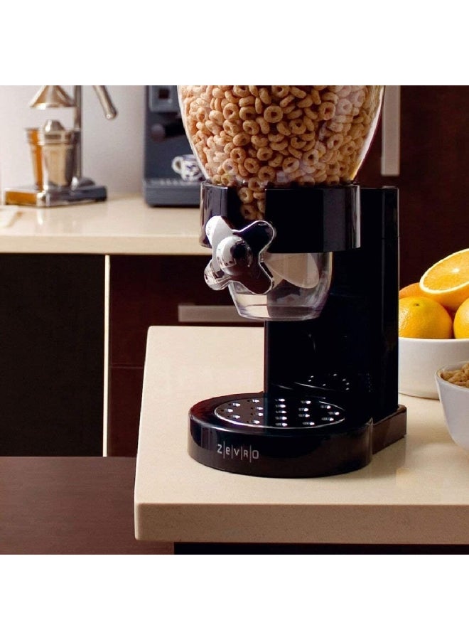 ZevrO Durable Plastic Indispensable Single Cereal Dispenser Black and Clear 3.5 L KCH-06114 - Image 4