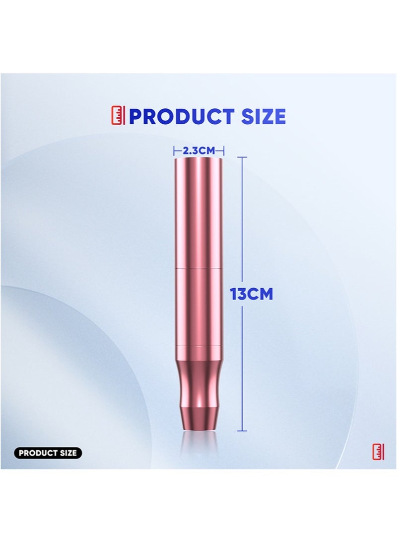 HaLunhi Wireless Eyebrow Tattoo Pen, Tattoo Makeup Machine Eyebrow Lip Eyeliner Pen Beauty Makeup Rotating Pen for Eyeliner，Eyebrow，Lips (Pink) - Image 5