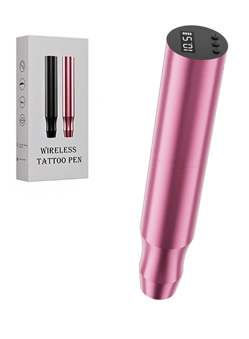 HaLunhi Wireless Eyebrow Tattoo Pen, Tattoo Makeup Machine Eyebrow Lip Eyeliner Pen Beauty Makeup Rotating Pen for Eyeliner，Eyebrow，Lips (Pink) - Image 1