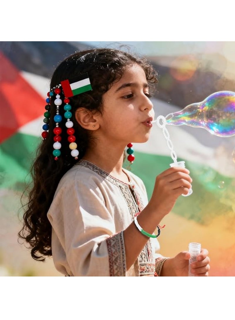 سايكفو [عبوة من قطعتين] أساور عيد يومية مصنوعة يدويًا من خيوط حمراء للنساء والرجال والفتيات والفتيان المراهقين، سوار اليوم الوطني لدولة الإمارات العربية المتحدة - Image 5