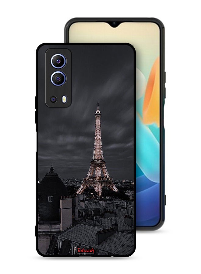 Tolwak Vivo iQOO Z3 5G Protective Case Cover Eiffel Tower In Night - Image 1