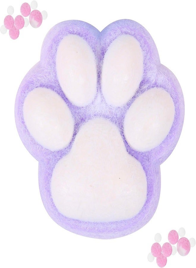 سكويشي ألعاب قطط إسفنجية على شكل مخلب، ألعاب ضغط عائلية، كرات ضغط لطيفة وممتعة (أرجوانية) - Image 1