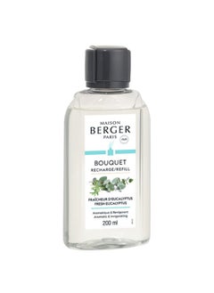 Maison Berger Fresh Eucalyptus Fragrance Refill For Reed Sticks And Ceramic Diffuser 200 Milliliters 6 Fluid Onces 