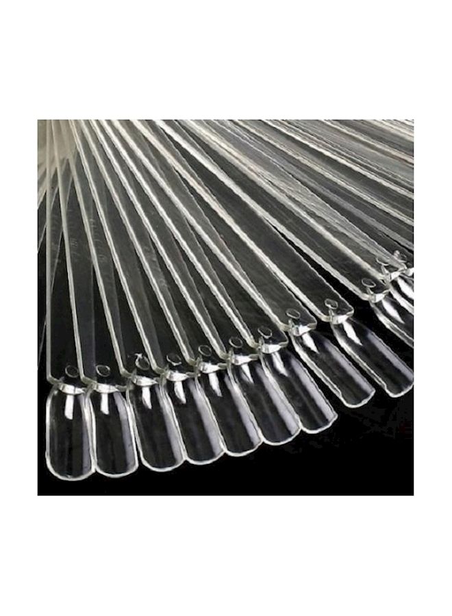 طقم أظافر صناعية مكون من 50 قطعة شفاف