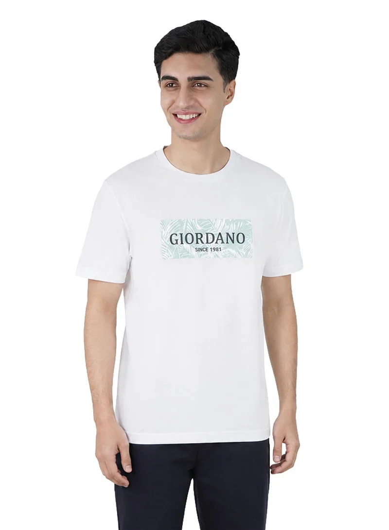 Giordano Men’s Slim Fit Cotton Branding Tee