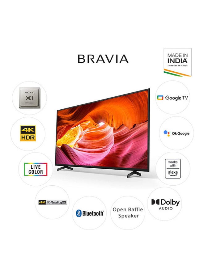 Sony (55 inches) 4K Ultra HD Smart LED Google TV (2022 Model) | with Alexa Compatibility KD-55X75K Black - Image 2
