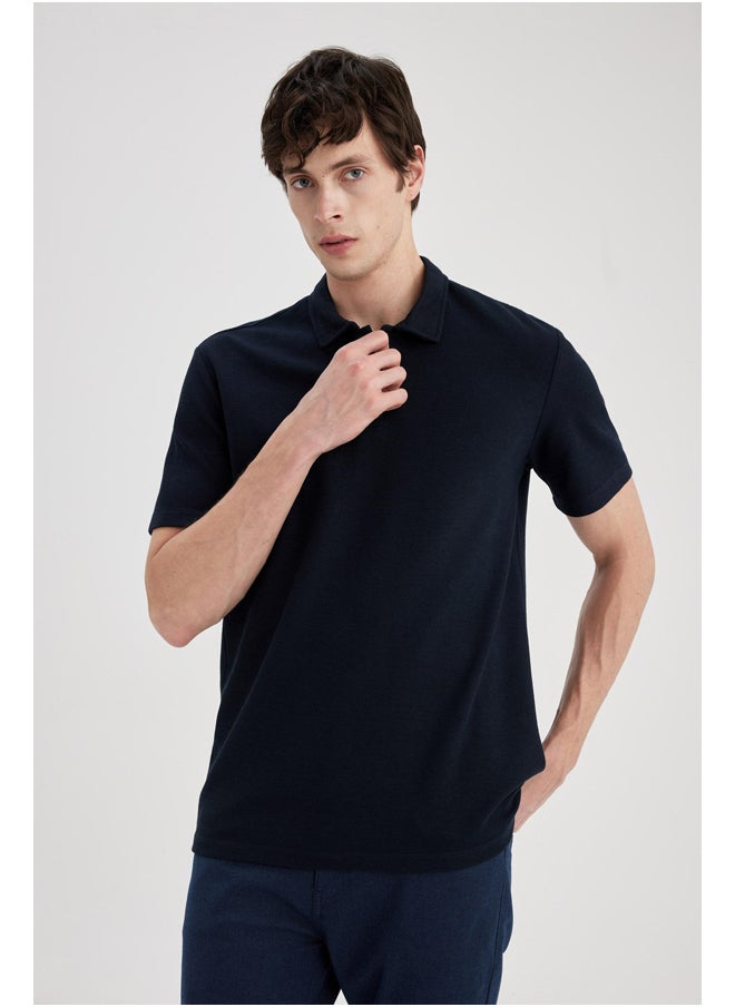 DeFacto - Man New Regular Fit Polo Neck Short Sleeve Knitted Polo T-Shirt - Image 1