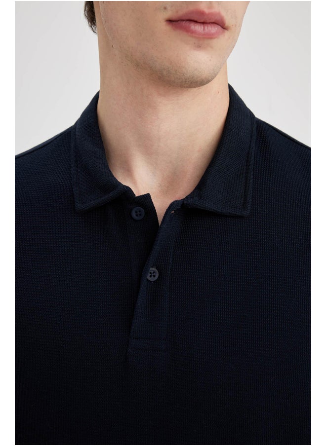 DeFacto - Man New Regular Fit Polo Neck Short Sleeve Knitted Polo T-Shirt - Image 1