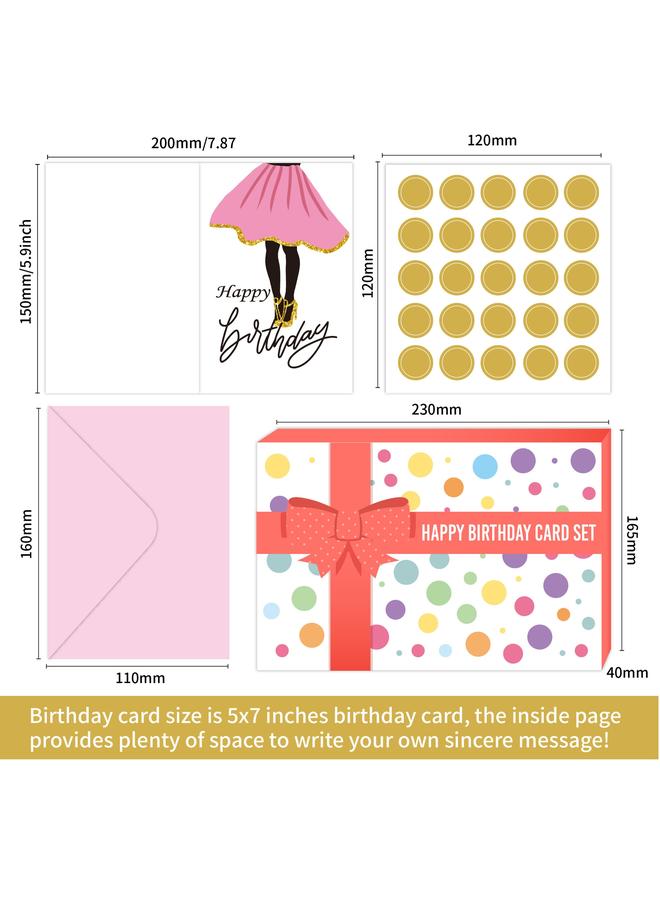 Bluejw Cross Border New Birthday Card Birthday Greeting Card Suit 100 Pieces Stamping Paper Envelope Card Greeting Card - Image 4