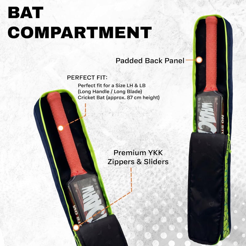 WHACKK Hayden R39 Cricket Bat Cover Polyester Material, Premium Full Size Cover for Wooden and Plastic Bats with Heavy Duty Stitched Strap - Made in India - Image 4