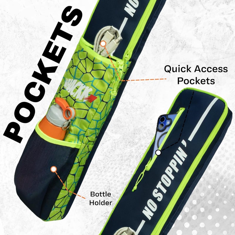 WHACKK Hayden R39 Cricket Bat Cover Polyester Material, Premium Full Size Cover for Wooden and Plastic Bats with Heavy Duty Stitched Strap - Made in India - Image 3
