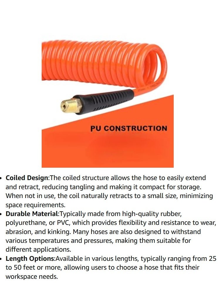ABBASALI 9m Retractable Coil Air Hose  - Image 3