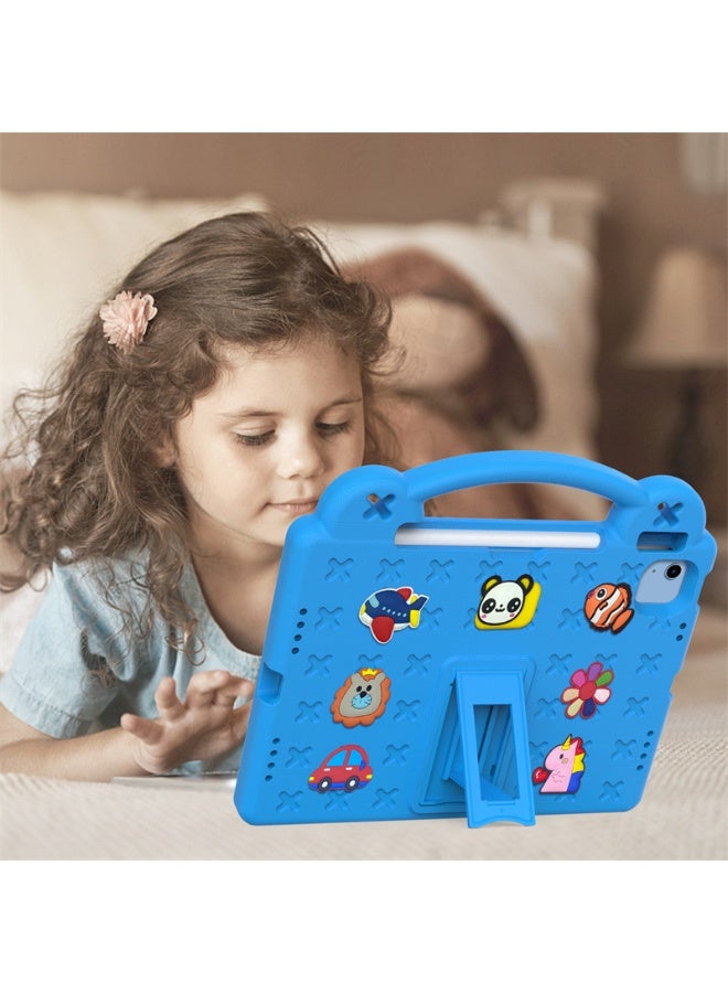 عام غطاء أطفال لآيباد (A16) الجيل 11 11 بوصة 2025/آيباد الجيل 10 10.9 بوصة 2022 - مع حافظة قلم/مقبض/حامل قائم، غطاء إيفا ناعم خفيف الوزن مقاوم للصدمات - Image 4