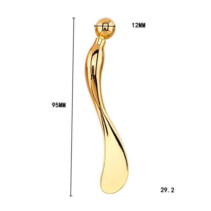 Angoily Zinc Alloy Eye Massage Spoon for Fatigue Relief Reusable Makeup Tool for Eye Cream Application Tool for Dark Circles and Puffiness Treatment - Image 3