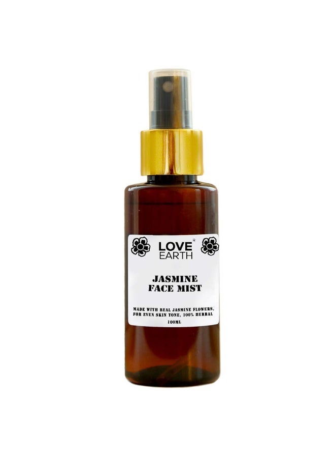Love Earth Jasmine Mogra Face Mist Toner with Jasmine Oil & Extracts for Instant Glow & Even Skin Tone 100ml - Image 1
