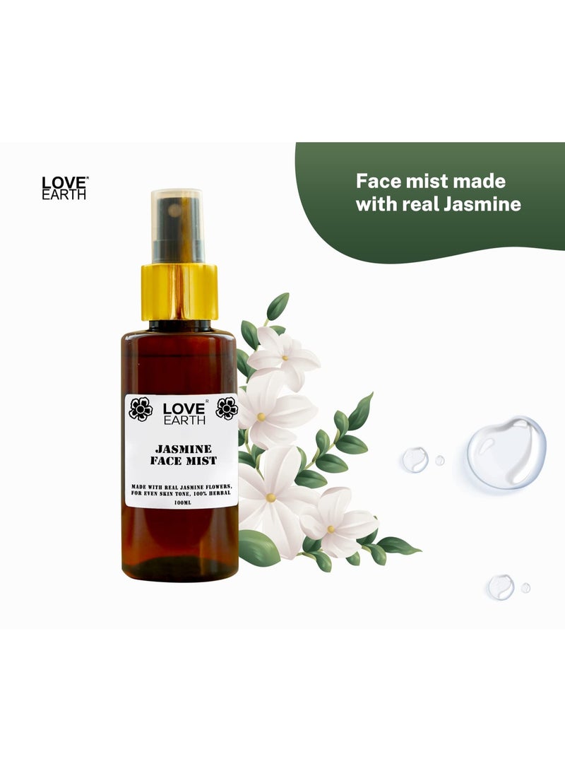 Love Earth Jasmine Mogra Face Mist Toner with Jasmine Oil & Extracts for Instant Glow & Even Skin Tone 100ml - Image 4