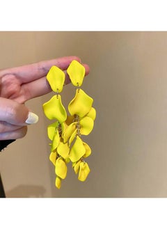Yellow Small Fresh Fashion All-match Flower Butterfly Earrings Simple Geometric Ear Ring Student Temperament For Women