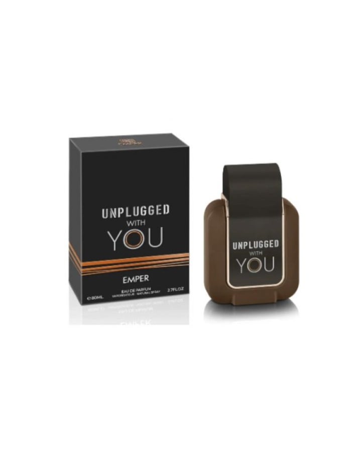 Emper Unplugged With You For Men EDP 80ml  - Image 1
