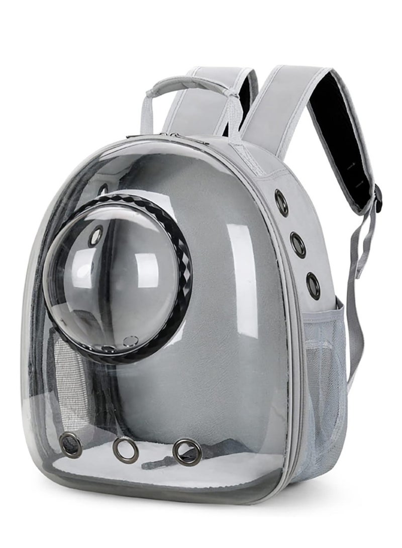 Altheqa Cat Backpack Carrier, Expandable Pet Bubble Backpack Airline Approved, Pet Travel Carrying Bag, Dog Carrier Backpack for Large Big Cats Hiking, Travelling, Camping (Grey) - Image 1