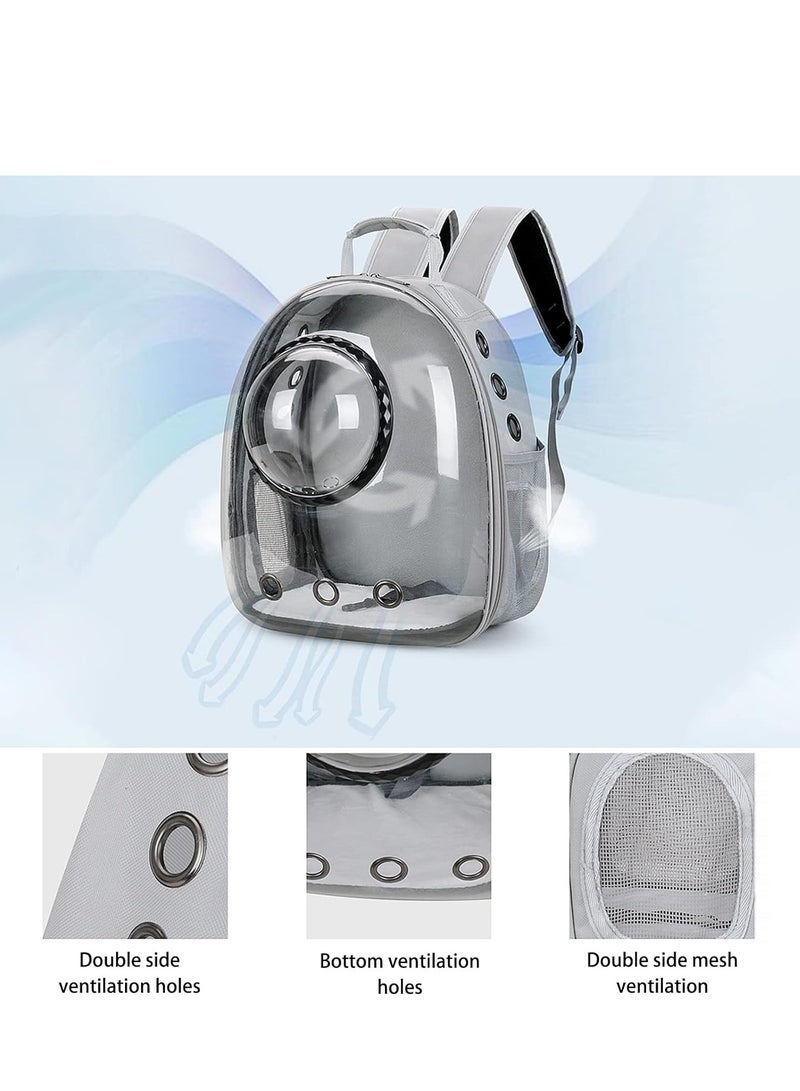 Altheqa Cat Backpack Carrier, Expandable Pet Bubble Backpack Airline Approved, Pet Travel Carrying Bag, Dog Carrier Backpack for Large Big Cats Hiking, Travelling, Camping (Grey) - Image 5