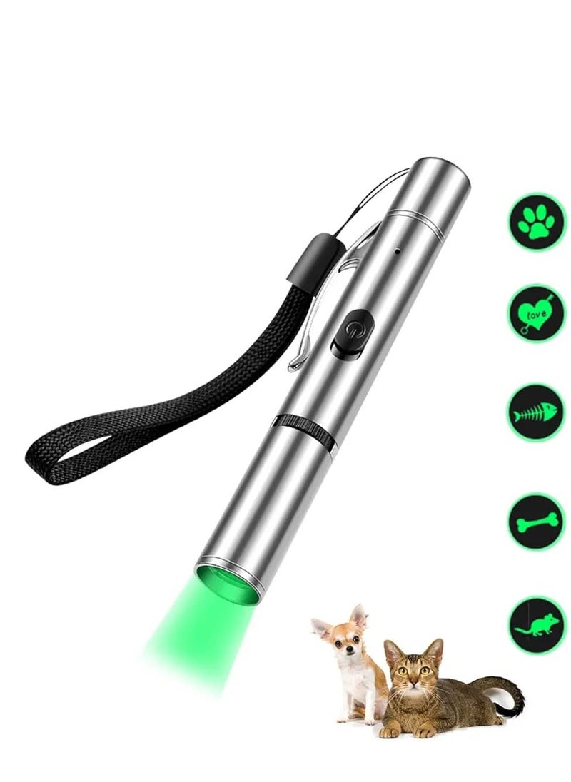 Generic 5 in 1 Cat Laser Toy with Assorted Patterns (Heart, Cat Hand, Fish, Mouse, Bone) - USB Rechargeable Interactive Laser Pointer for Playing, Exercising, and Training - Perfect Gift for Indoor Cats and Small Dogs  - Image 2