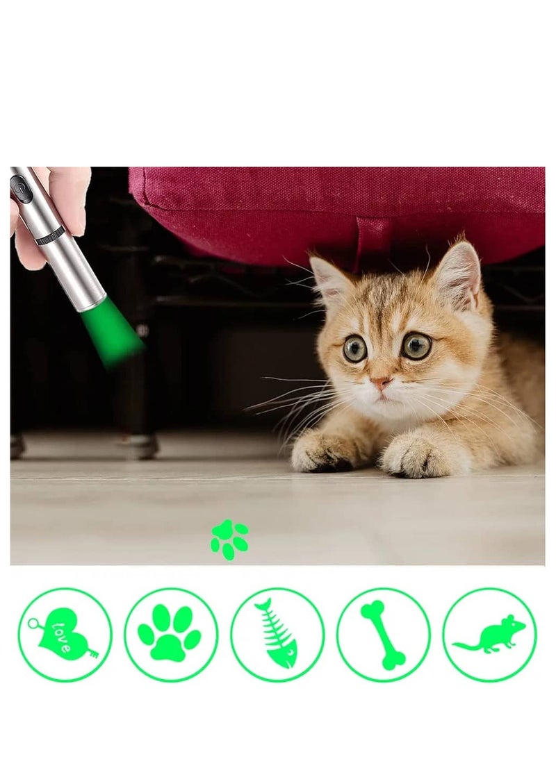 Generic 5 in 1 Cat Laser Toy with Assorted Patterns (Heart, Cat Hand, Fish, Mouse, Bone) - USB Rechargeable Interactive Laser Pointer for Playing, Exercising, and Training - Perfect Gift for Indoor Cats and Small Dogs  - Image 3