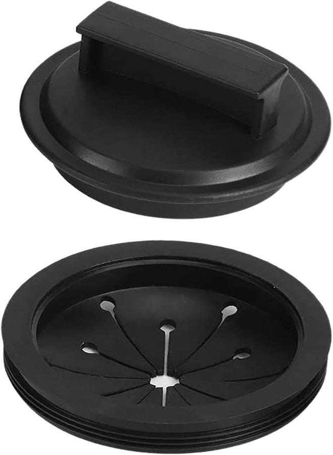 Jinshining 2PCS Black 3 Inch Garbage Disposal Splash Guards - Garbage Disposal Stopper - Garbage Disposal Splash Guards and Kitchen Sink Stopper Universal Rubber Food Waste Disposer Parts - Image 1