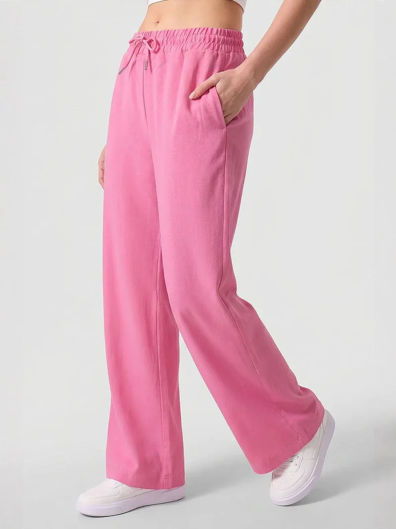 تومي لايف TOMMY Mid Waist Palazzo Pants with Drawstring