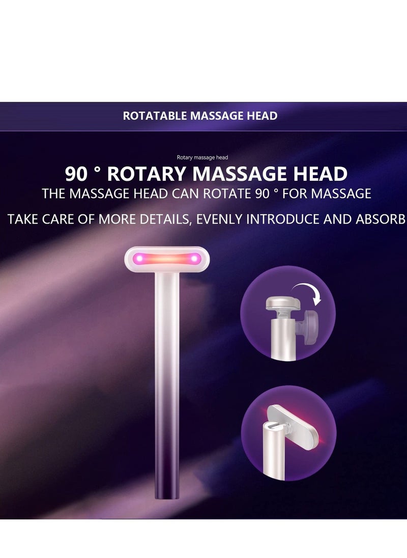 Excefore - 4 in 1 Facial Massager, Red Light Therapy for Face and Neck, Microcurrent Device Anti-Aging, Skin Tightening Machine, Reduce Wrinkles, Anti-Aging Tools(Purple) - Image 1