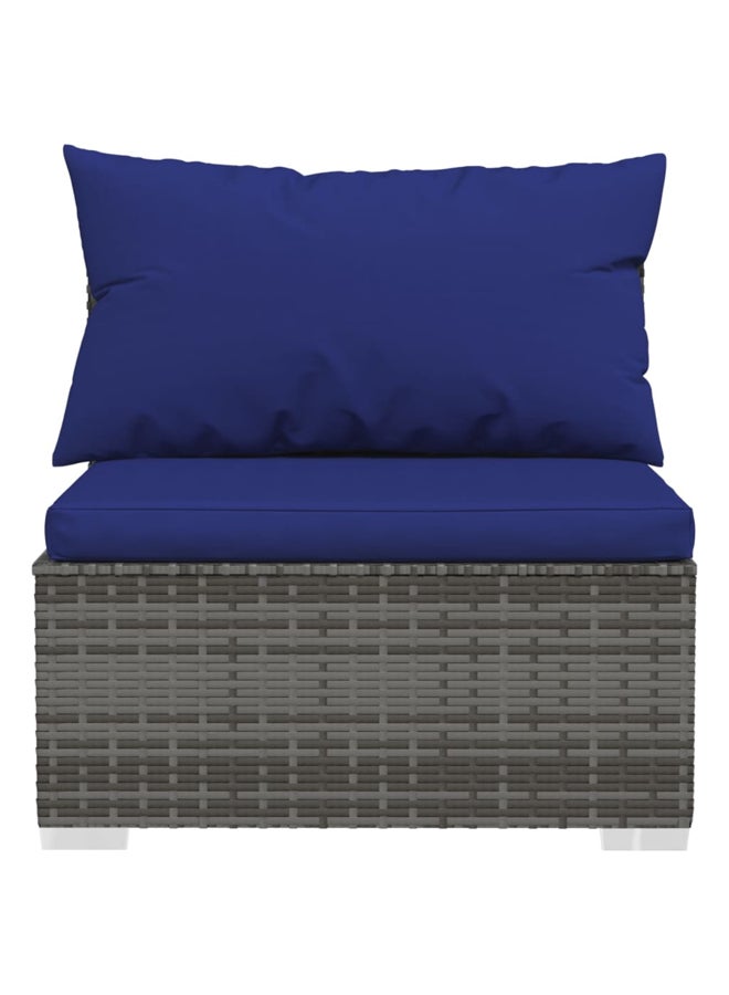 vidaxl 7 Piece Garden Lounge Set with Cushions Poly Rattan Grey 3101958 - Image 4