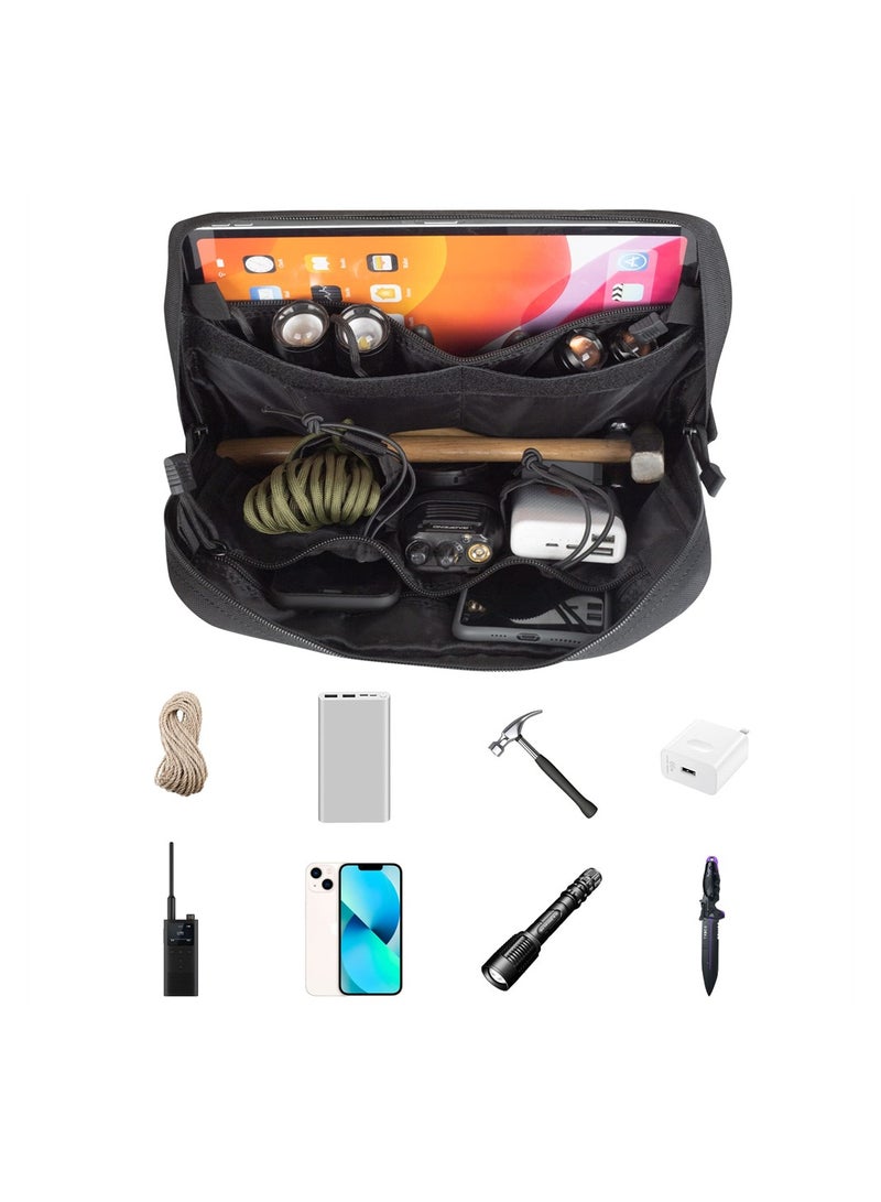 Luckam Tactical Chest Bag, Handy Mesh Breathable Chest Pack, Molle Chest Tactical Pouch, EDC Pack Tactical Chest Rig Vest for Outdoor Workouts Cycling Hiking, Black - Image 5