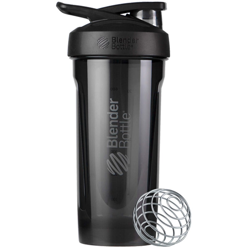 BlenderBottle Strada Tritan Shaker Bottle with Locking Lid, 28-Ounce, Black - Image 1