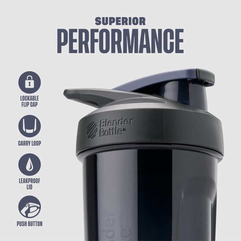 BlenderBottle Strada Tritan Shaker Bottle with Locking Lid, 28-Ounce, Black - Image 2