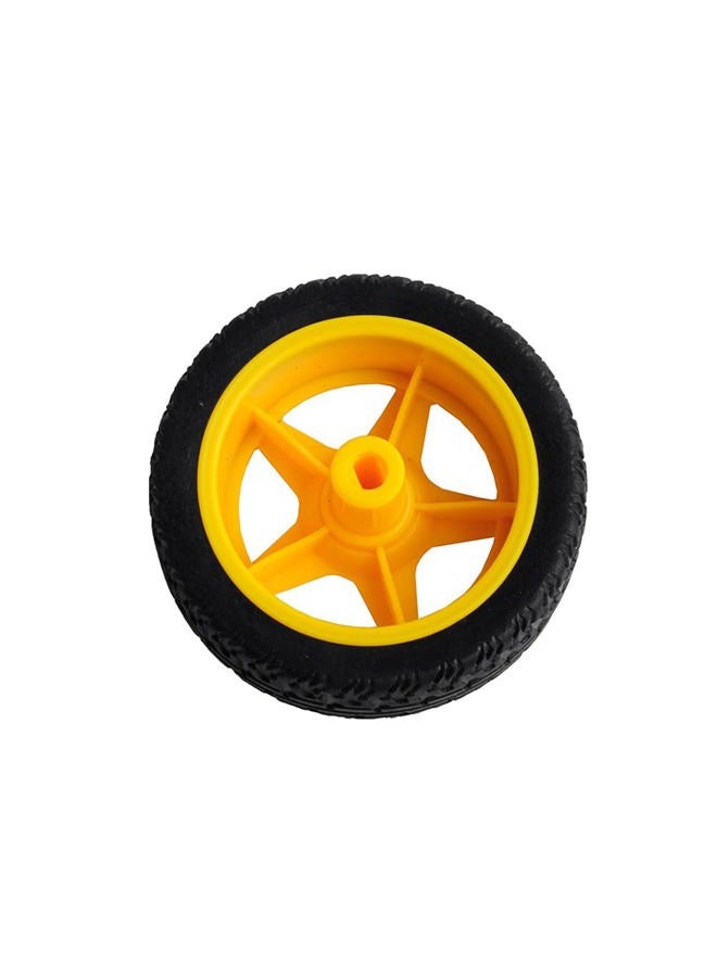 Stemedu Mini DC Electric Gearbox Dual Shaft Geared TT Motor Plastic Tire Tyres Wheel DC 3-6V for Ar duino 1:48 Smart Car Robot (4 Sets) - Image 5