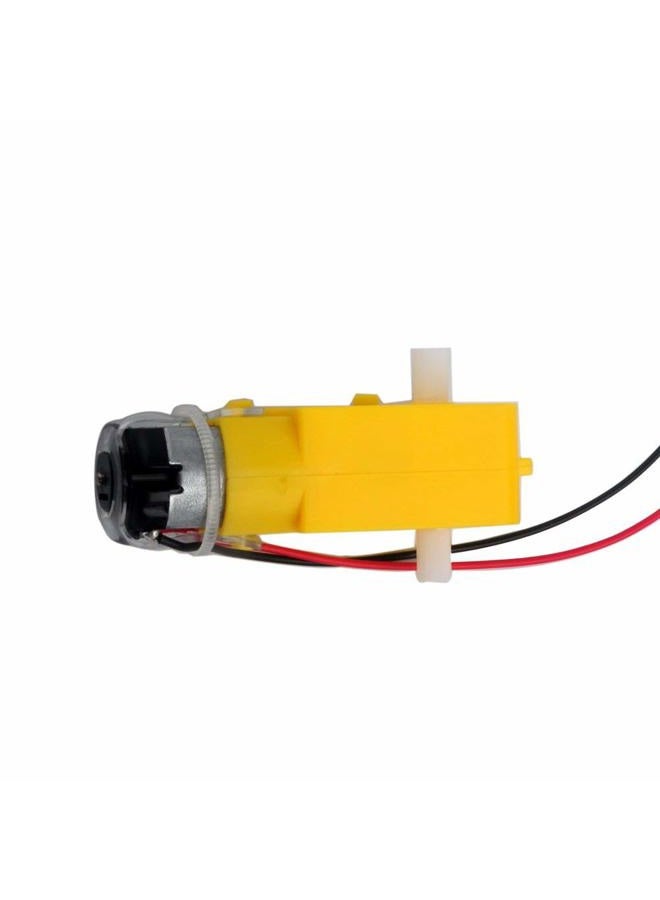 Stemedu Mini DC Electric Gearbox Dual Shaft Geared TT Motor Plastic Tire Tyres Wheel DC 3-6V for Ar duino 1:48 Smart Car Robot (4 Sets) - Image 3