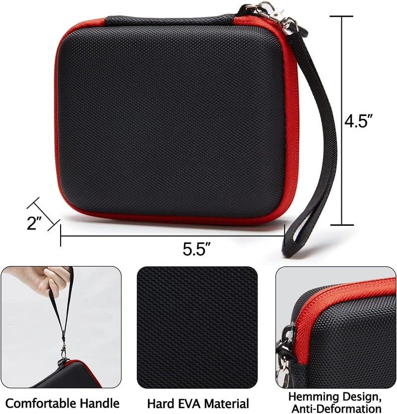 COOZOOM Guitar Pick Holder Case Compatible for Fender, ChromaCast, D'Addario, JIM DUNLOP, Bolopick, UNLP MUSICAL INSTRUMENT Guitar Accessories, All Size Picks Storage Pouch Box-Bag Red - Image 3