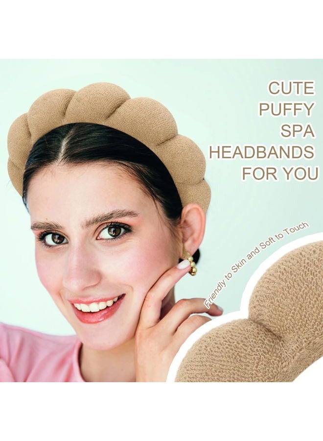 ACO-UINT 3 Pack Spa Headbands for Washing Face, Skincare Headbands Makeup Headband Sponge Face Wash Headbands, Terry Cloth Headbands Puffy Hair Band for Washing Face - Image 4