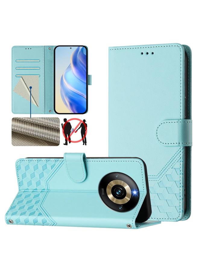 S-TOP Case For Realme Narzo 60 Pro Honeycomb Embossing RFID Leather Phone Case - Image 1