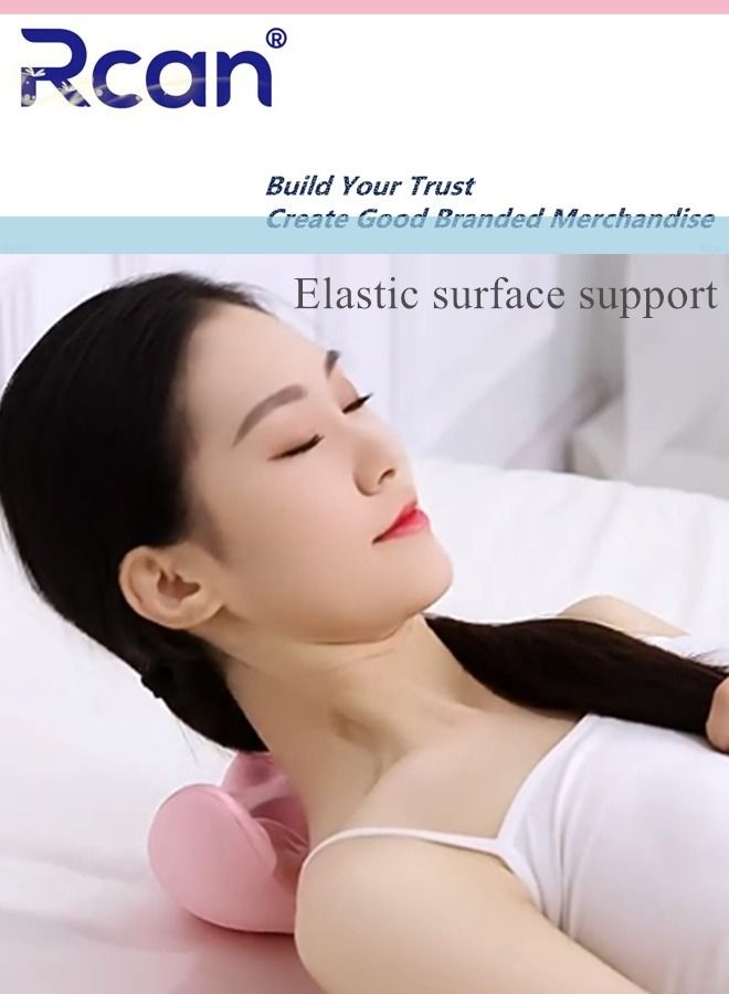 Rcan Neck Shoulder Massage Relaxation Pillow Cervical Traction Device Portable Shiatsu Cervical Support Pillow Relieves Shoulder Neck Fatigue Stretches Neck to Improve Muscle Stiffness Waterproof  - Image 2