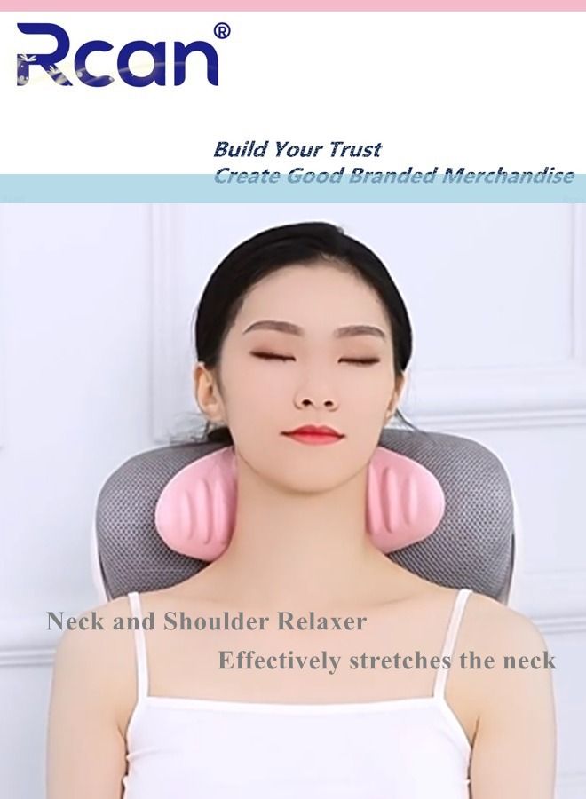 Rcan Neck Shoulder Massage Relaxation Pillow Cervical Traction Device Portable Shiatsu Cervical Support Pillow Relieves Shoulder Neck Fatigue Stretches Neck to Improve Muscle Stiffness Waterproof  - Image 3