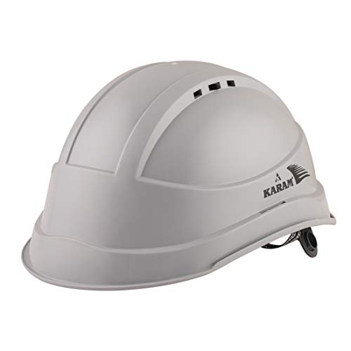 Karam ISI Marked Safety Helmet with Slider Type Adjustment for Outdoor Head Protection (Apex Grey) PN545 - Image 1
