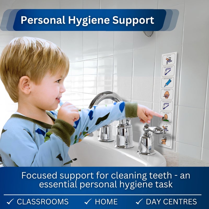 Autism Supplies and Developments Brushing Teeth Visual Aid –Teaches How to Brush your Teeth –SEN – Learning Resources -Visual Timetable for Autistic Children –Flash Cards - Image 2