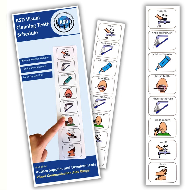 Autism Supplies and Developments Brushing Teeth Visual Aid –Teaches How to Brush your Teeth –SEN – Learning Resources -Visual Timetable for Autistic Children –Flash Cards - Image 1