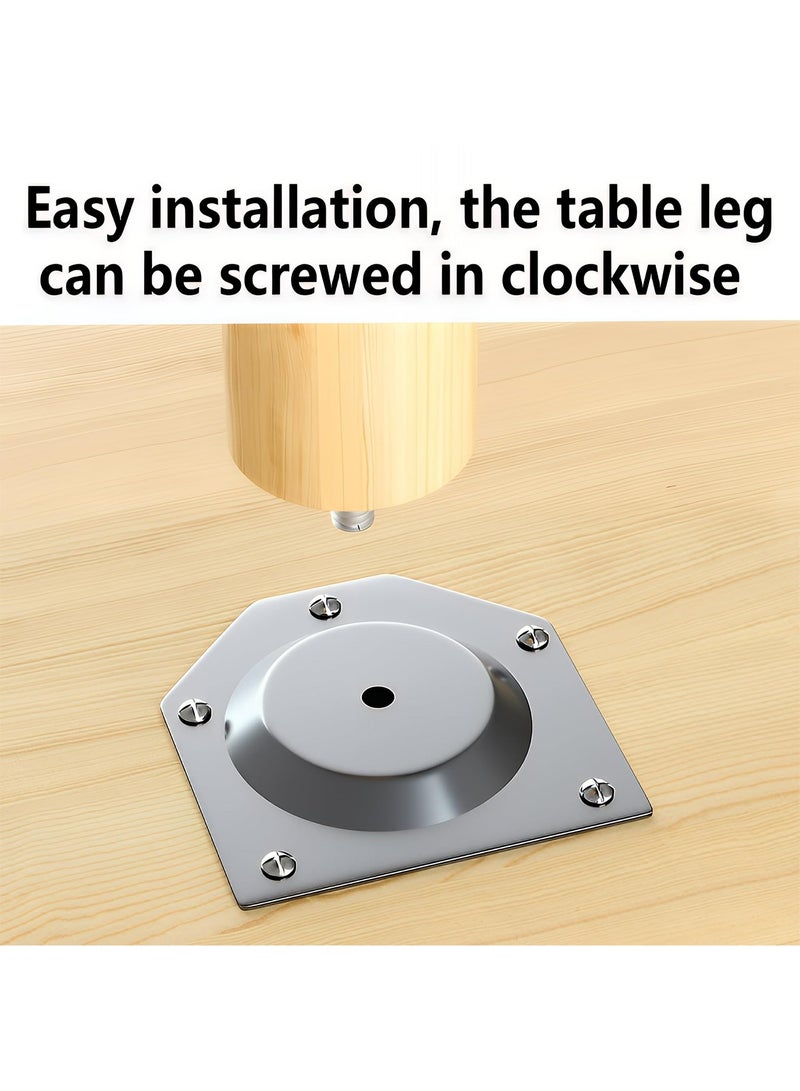 Taimi 5-Piece Dining Set,Modern Rectangular Dining Table with 4 Elegant Chairs | Solid Wood Table 120x60x73cm with 4 Black Plastic Chairs and Wooden Legs - Image 3