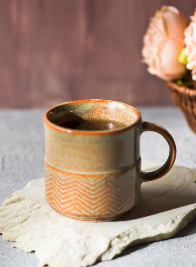 Fabindia Green Ketaki Ceramic Mug - Image 1